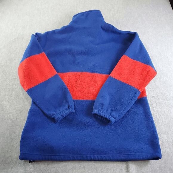 Kansas Jayhawks Jacket Mens Large Blue Vintage Pro Edge NCCA Basketball 1/4 Zip - Picture 8 of 9